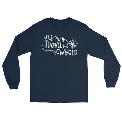 Lets travel the world - Herren Longsleeve camping wandern xxx yyy zzz Navy