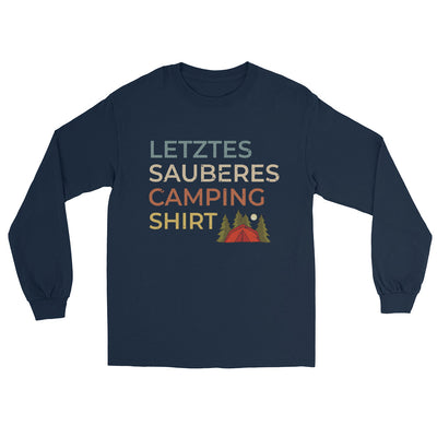 Letztes sauberes Camping Shirt - Herren Longsleeve camping xxx yyy zzz Navy