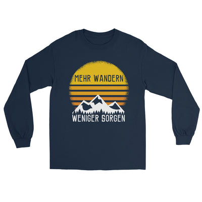 Mehr Wandern weniger Sorgen - Herren Longsleeve wandern xxx yyy zzz Navy