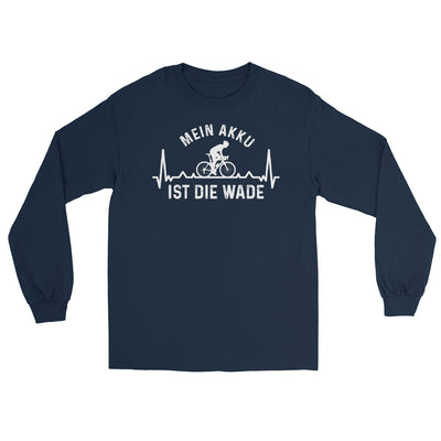 Mein Akku Ist Die Wade 3 - Herren Longsleeve fahrrad xxx yyy zzz Navy