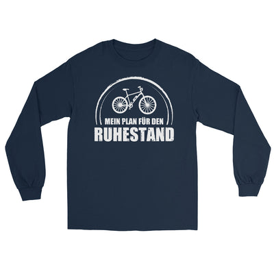 Mein Plan Fur Den Ruhestand - Herren Longsleeve e-bike xxx yyy zzz Navy