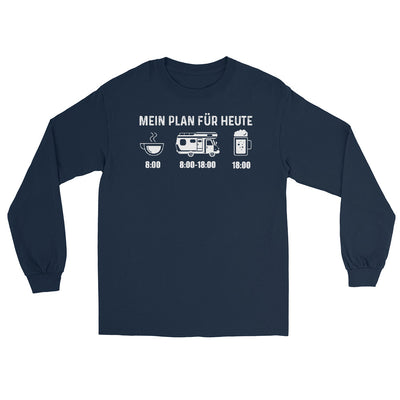 Mein Plan Für Heute - Herren Longsleeve camping xxx yyy zzz Navy