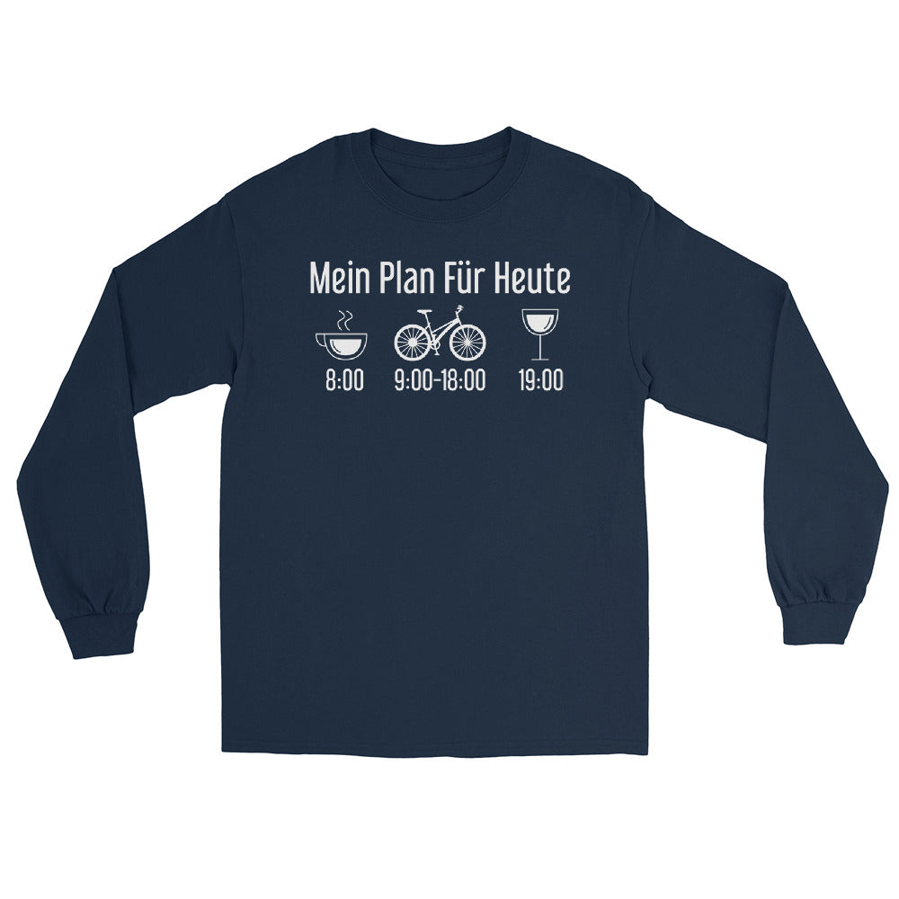 Mein Plan Für Heute - Herren Longsleeve fahrrad xxx yyy zzz Navy