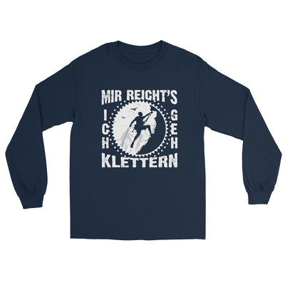 Mir reichts ich geh klettern - Herren Longsleeve klettern xxx yyy zzz Navy