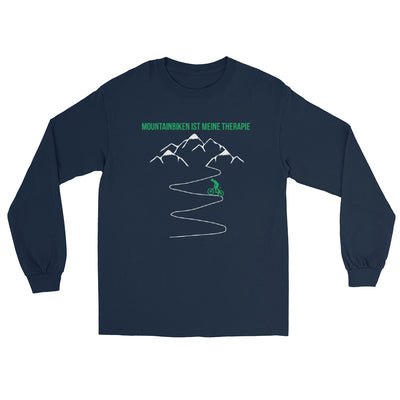 Mountainbiken ist meine Therapie - (M) - Herren Longsleeve xxx yyy zzz Navy