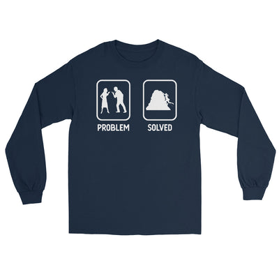 Problem Solved - Frau Klettern - Herren Longsleeve klettern xxx yyy zzz Navy