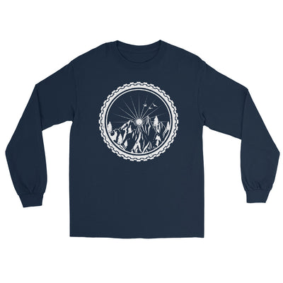 Rad mit Bergen drinnen - Herren Longsleeve fahrrad xxx yyy zzz Navy