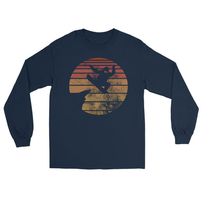 Retro - Snowboarding - Herren Longsleeve snowboarden xxx yyy zzz Navy