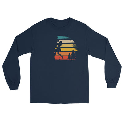 Retro Sonne und Klettern - Herren Longsleeve klettern xxx yyy zzz Navy