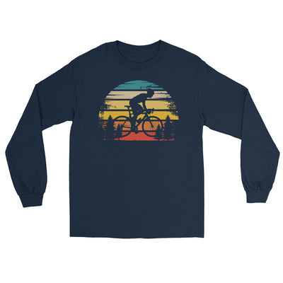 Retro Sonne und Radfahren - Herren Longsleeve fahrrad xxx yyy zzz Navy