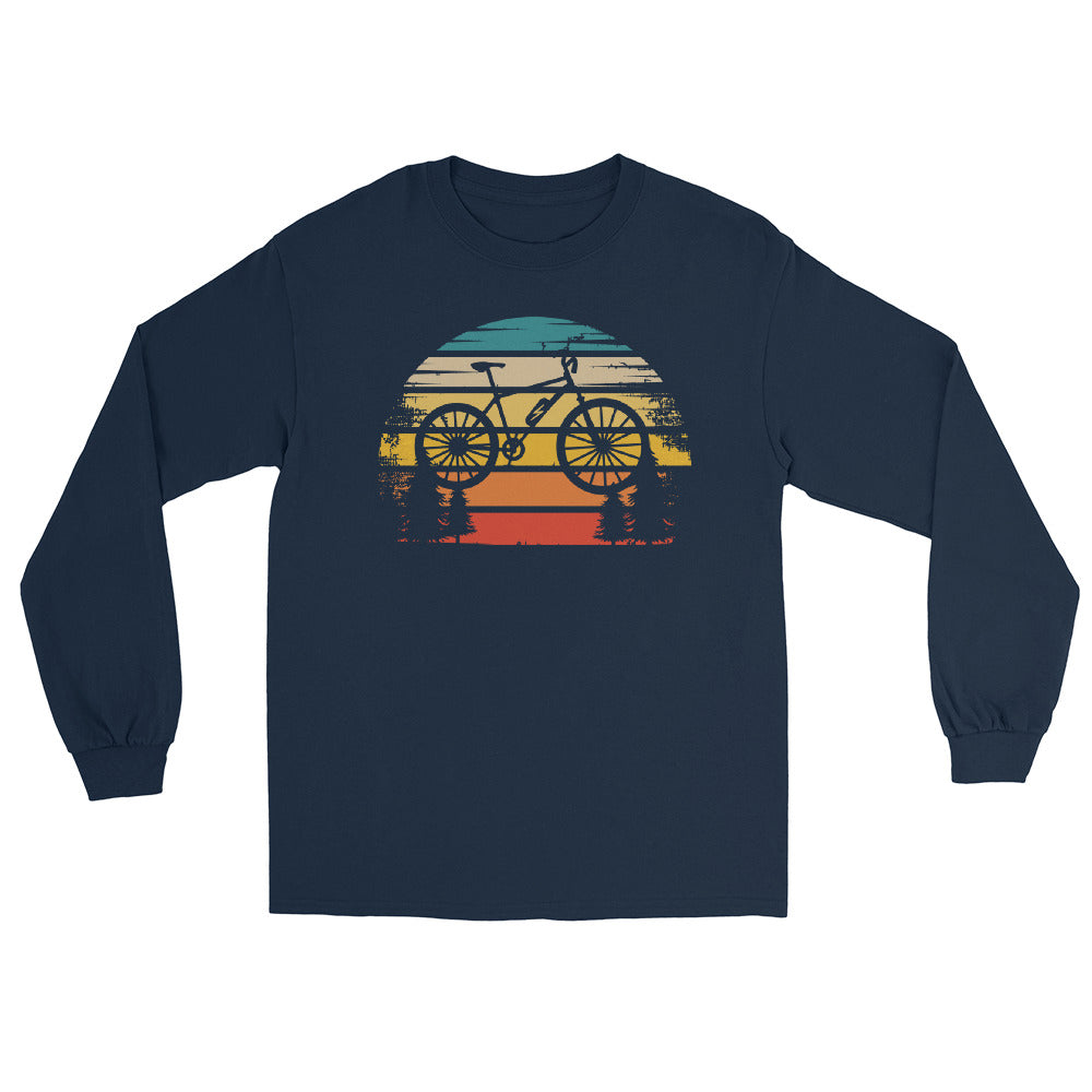 Retro Sonne und Ebike - Herren Longsleeve e-bike xxx yyy zzz Navy