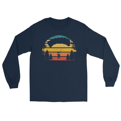 Retro Sonne und Paragleiten - Herren Longsleeve berge xxx yyy zzz Navy