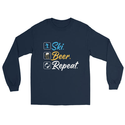 Ski. Bär. Repeat. - (S.K) - Herren Longsleeve klettern xxx yyy zzz Navy