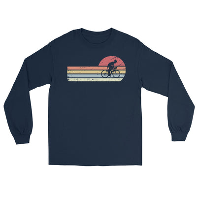 Sonne und Retro Linies - Man Radfahren - Herren Longsleeve fahrrad xxx yyy zzz Navy