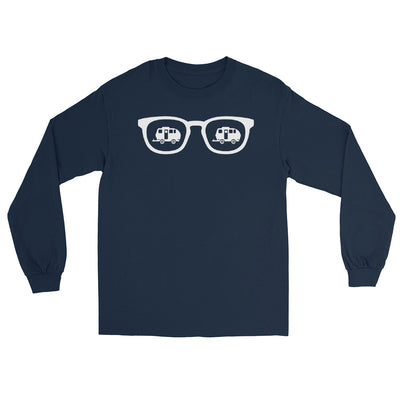 Sonnenbrille und Camping 2 - Herren Longsleeve camping xxx yyy zzz Navy