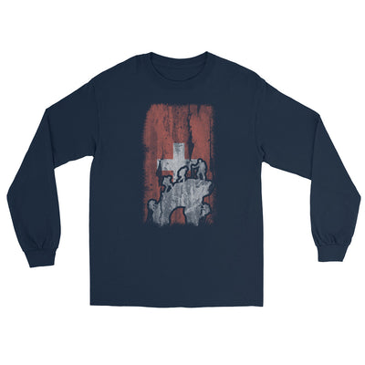 Schweizer Flagge und Klettern - Herren Longsleeve klettern xxx yyy zzz Navy