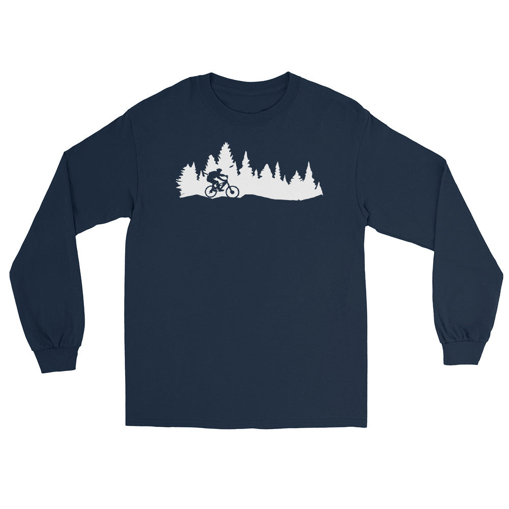 Bäume - Mountainbiking - (M) - Herren Longsleeve xxx yyy zzz Navy