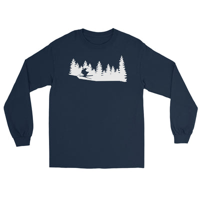 Bäume - Skifahren - Herren Longsleeve klettern ski xxx yyy zzz Navy