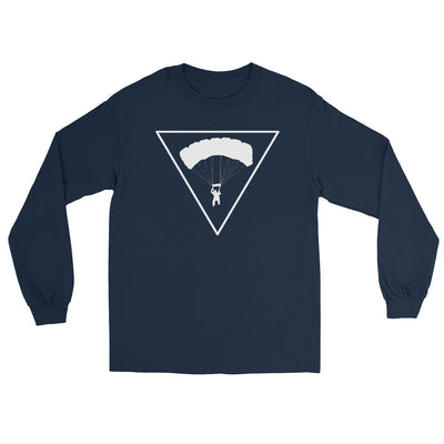 Dreieck und Paragleiten - Herren Longsleeve berge xxx yyy zzz Navy