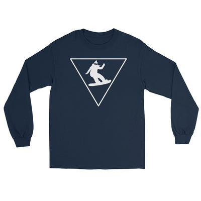 Dreieck_und_Snowboarding_-_(SN) - Men's Long Sleeve Shirt | Gildan 2400 xxx yyy zzz Navy