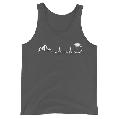 Herzschlag Berge Und Bier - Herren Tanktop berge klettern wandern Asphalt