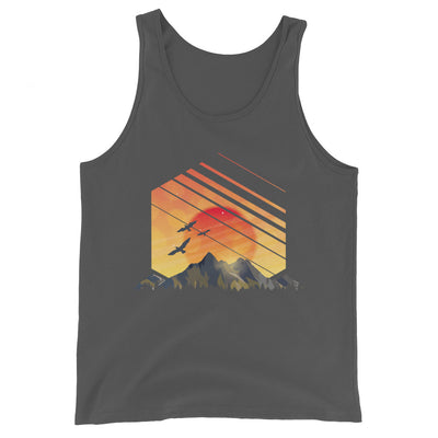 Sonnenaufgang Alpen - Herren Tanktop berge Asphalt