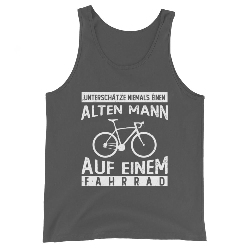 Alter Mann auf einem Fahrrad - Herren Tanktop fahrrad Asphalt