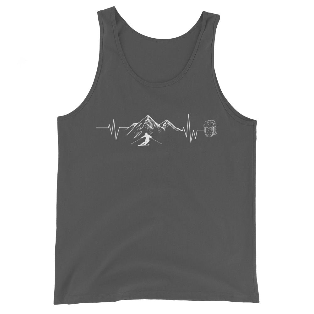 Herzschlag Berge, Bier und Ski - (S.K) - Herren Tanktop klettern Asphalt