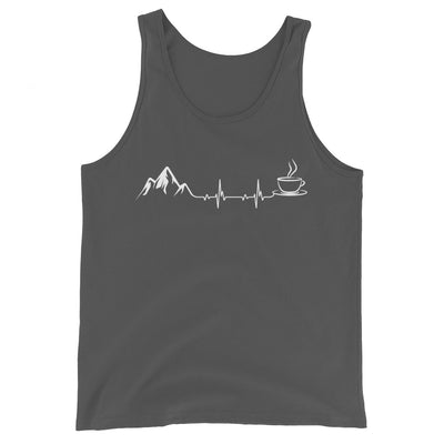 Herzschlag - Berge und Kaffee - Herren Tanktop berge wandern Asphalt