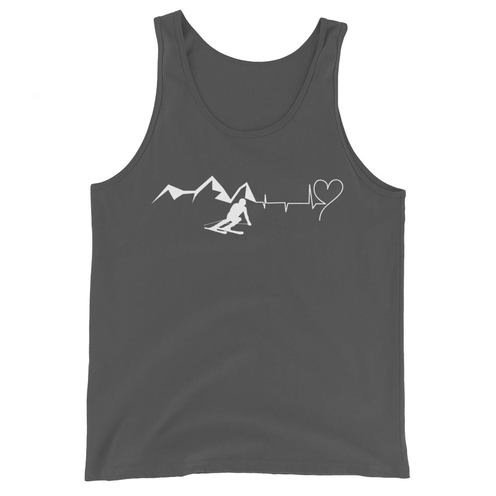 Heart - Heartbeat - Mountain - Skiing - Herren Tanktop ski Asphalt