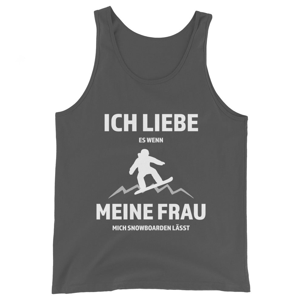 Ich liebe meine Frau - Snowboarden - Herren Tanktop snowboarden xxx yyy zzz Asphalt