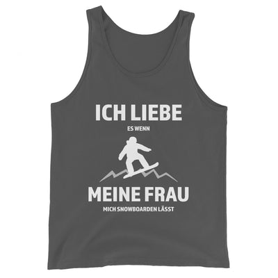 Ich liebe meine Frau - Snowboarden - Herren Tanktop snowboarden xxx yyy zzz Asphalt