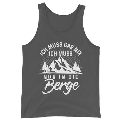 Ich muss nur in die Berge - Herren Tanktop berge wandern xxx yyy zzz Asphalt