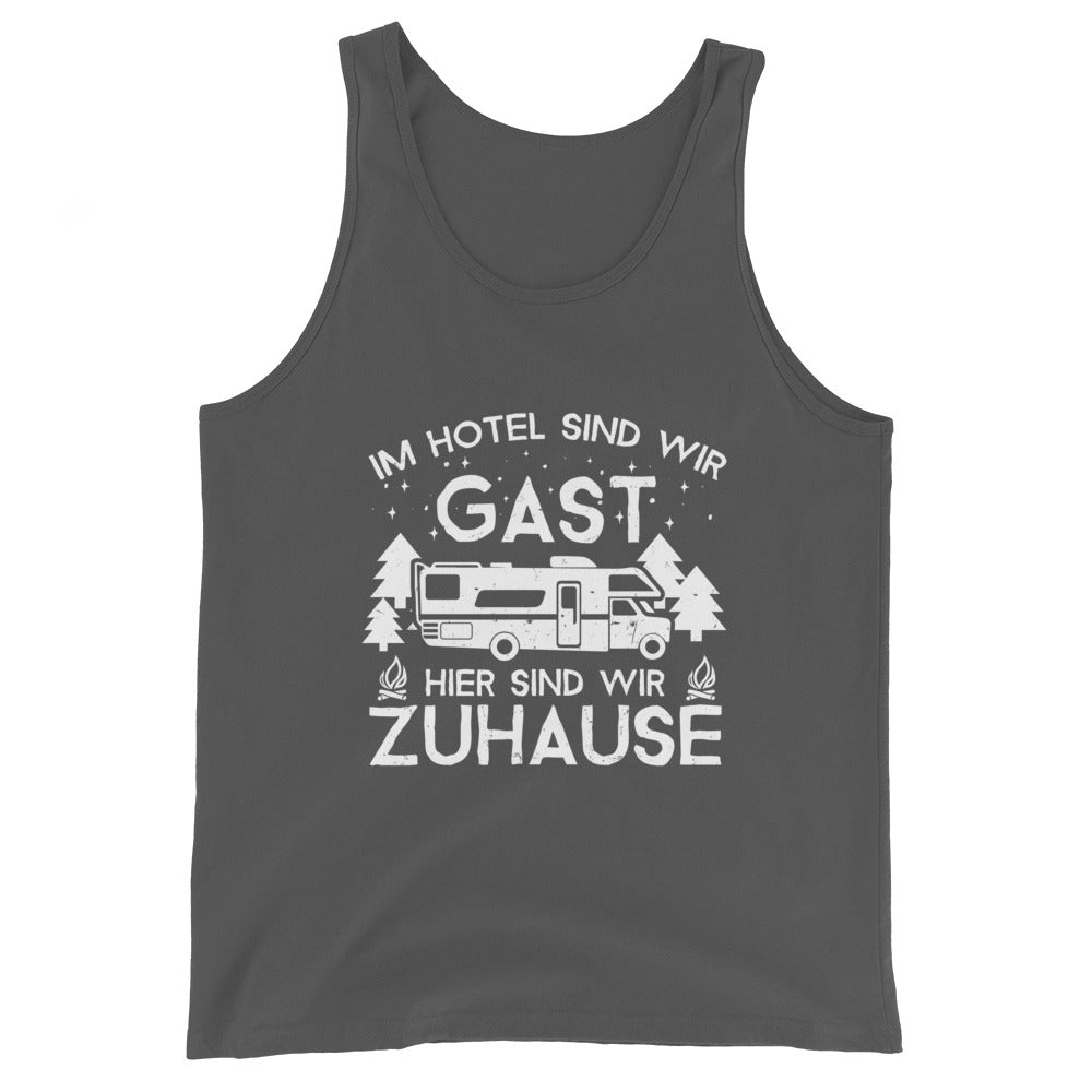 Im Hotel zu Gast - Hier zuhause - Herren Tanktop camping xxx yyy zzz Asphalt