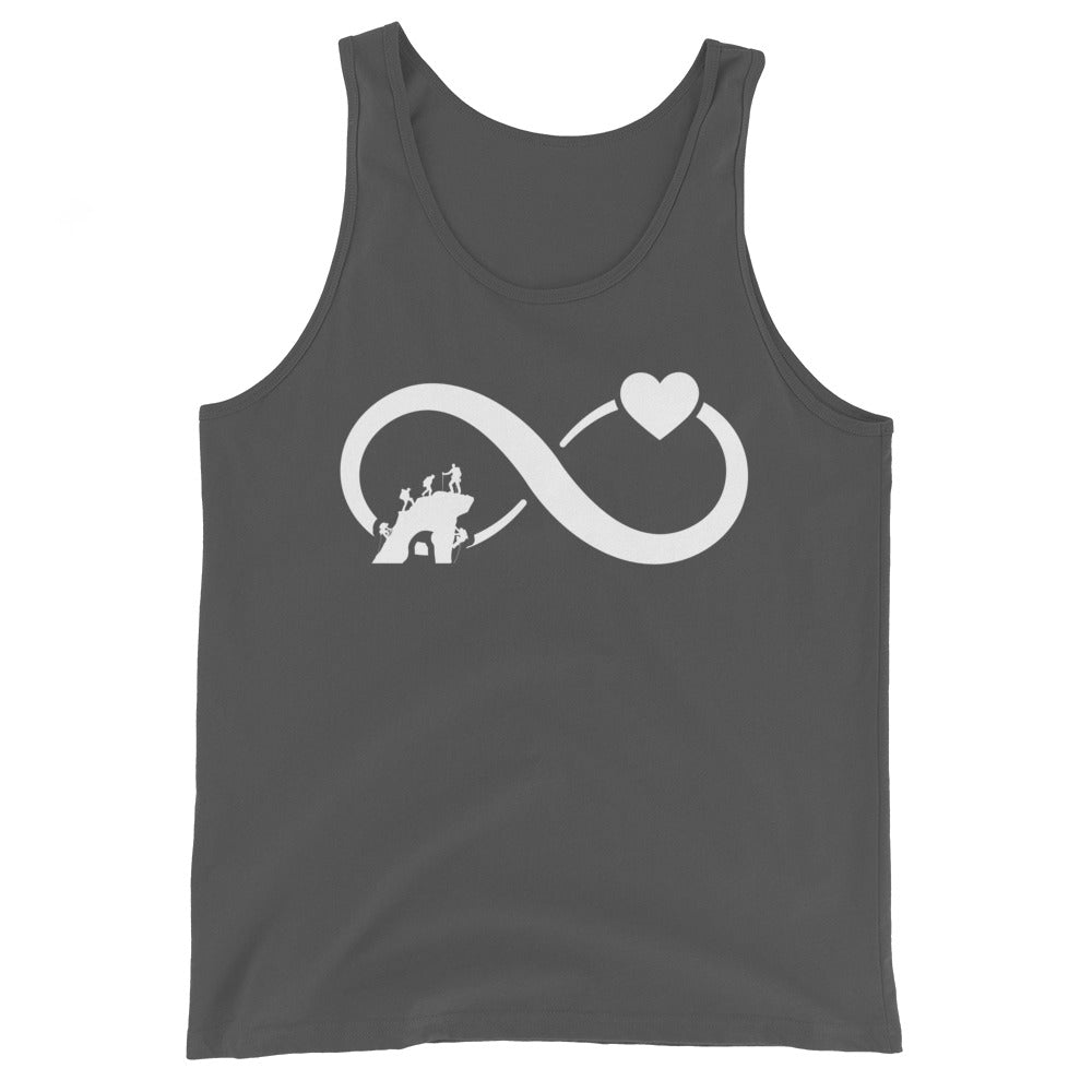 Infinity Heart and Climbing - Herren Tanktop klettern xxx yyy zzz Asphalt