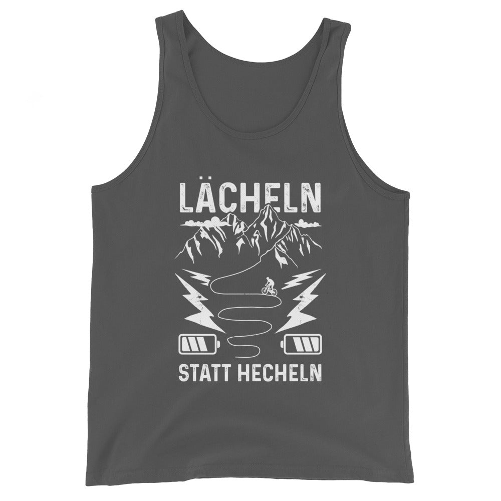 Lächeln statt hecheln - Herren Tanktop e-bike xxx yyy zzz Asphalt