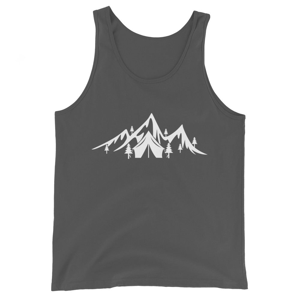 Berge - Camping - Herren Tanktop camping xxx yyy zzz Asphalt