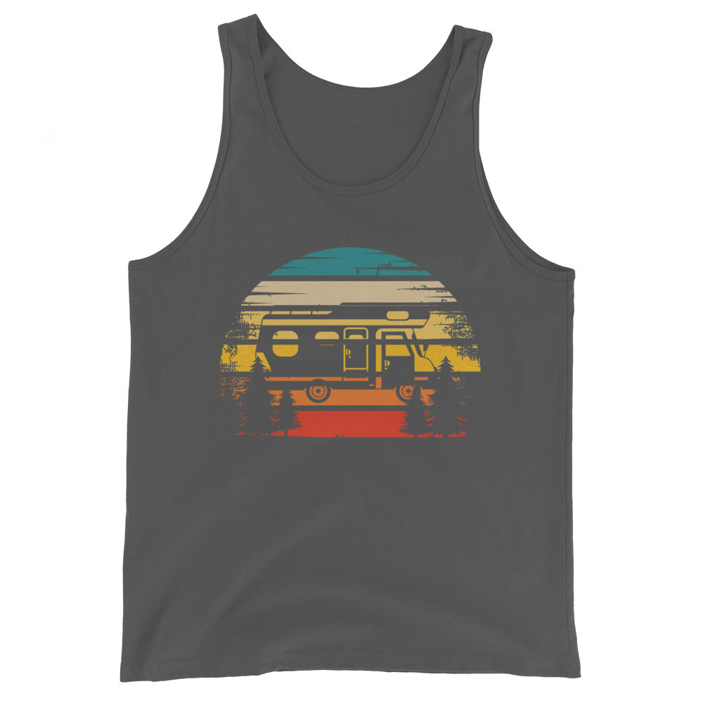 Retro Sonne und Camping - Herren Tanktop camping xxx yyy zzz Asphalt