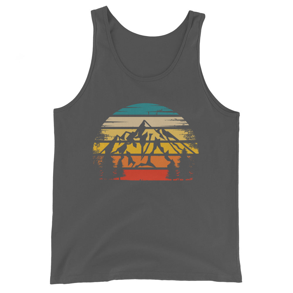 Retro Sonne und Berge - Herren Tanktop berge xxx yyy zzz Asphalt