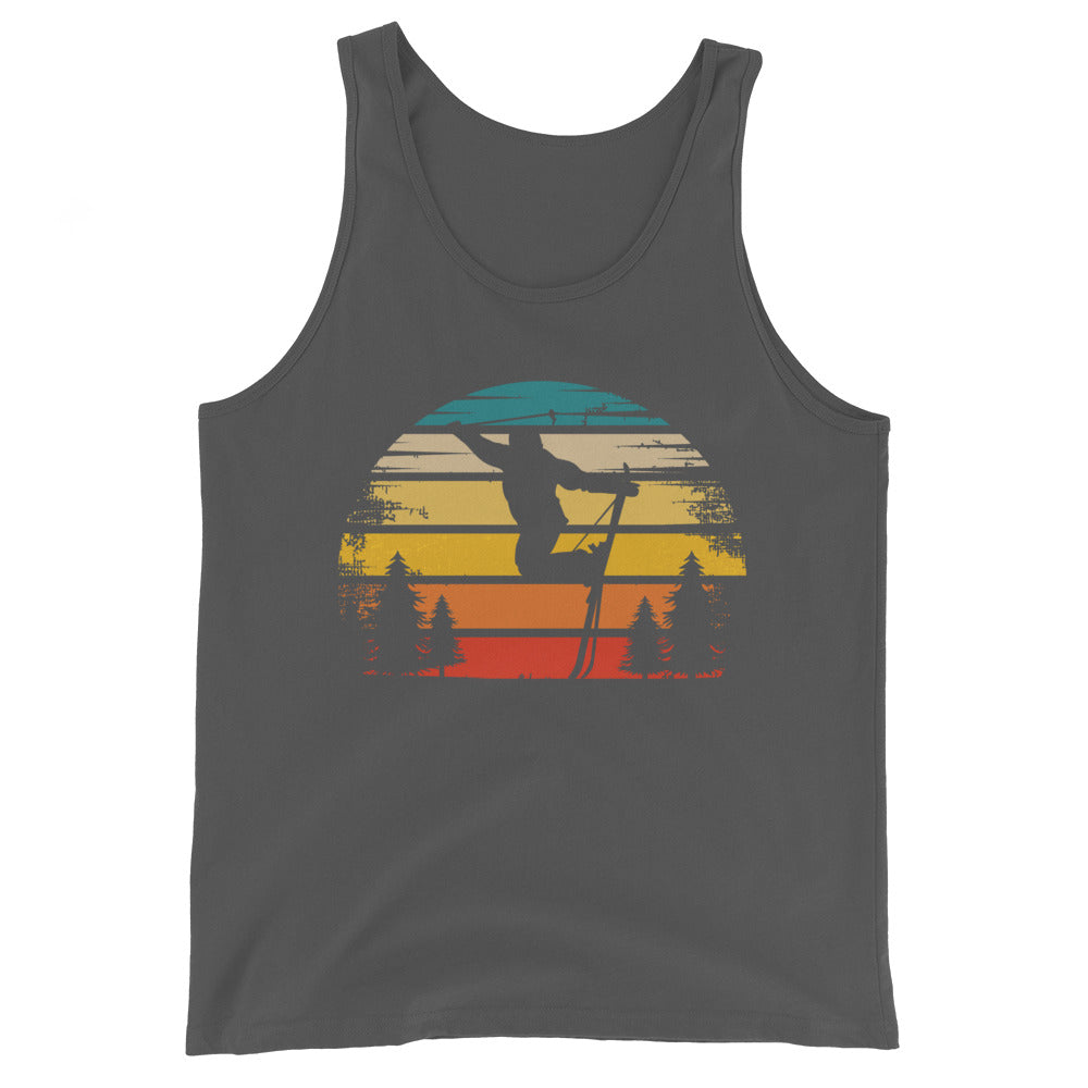 Retro Sonne und Skifahren - Herren Tanktop klettern ski xxx yyy zzz Asphalt