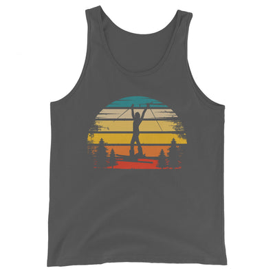 Retro Sonne und Skifahren - Herren Tanktop klettern ski xxx yyy zzz Asphalt