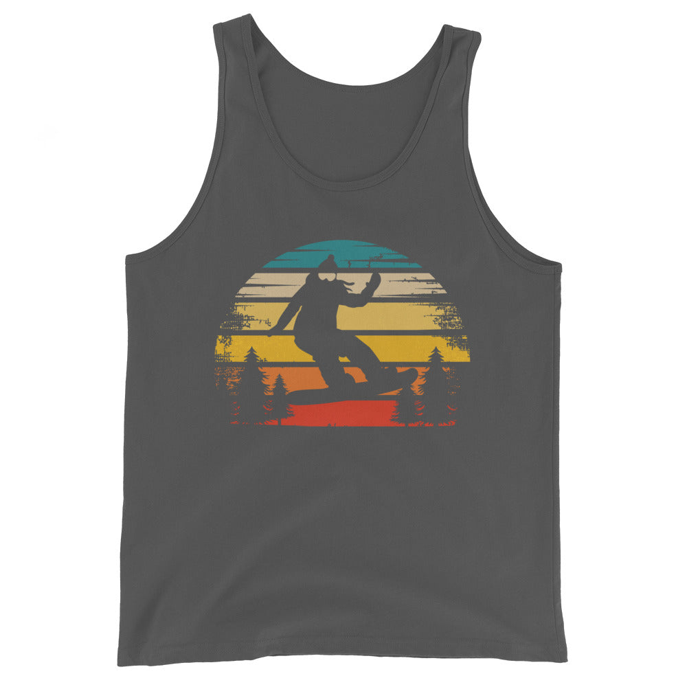 Retro Sonne und Snowboarding - Herren Tanktop snowboarden xxx yyy zzz Asphalt