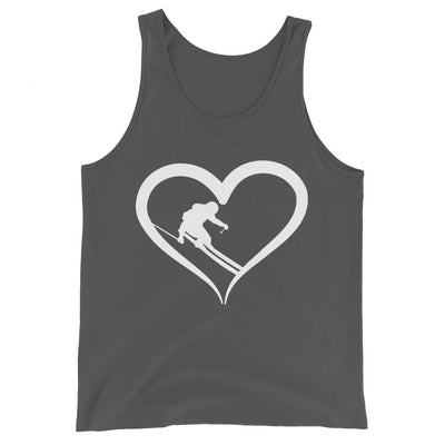 Skifahrer und Herz - Herren Tanktop klettern ski xxx yyy zzz Asphalt