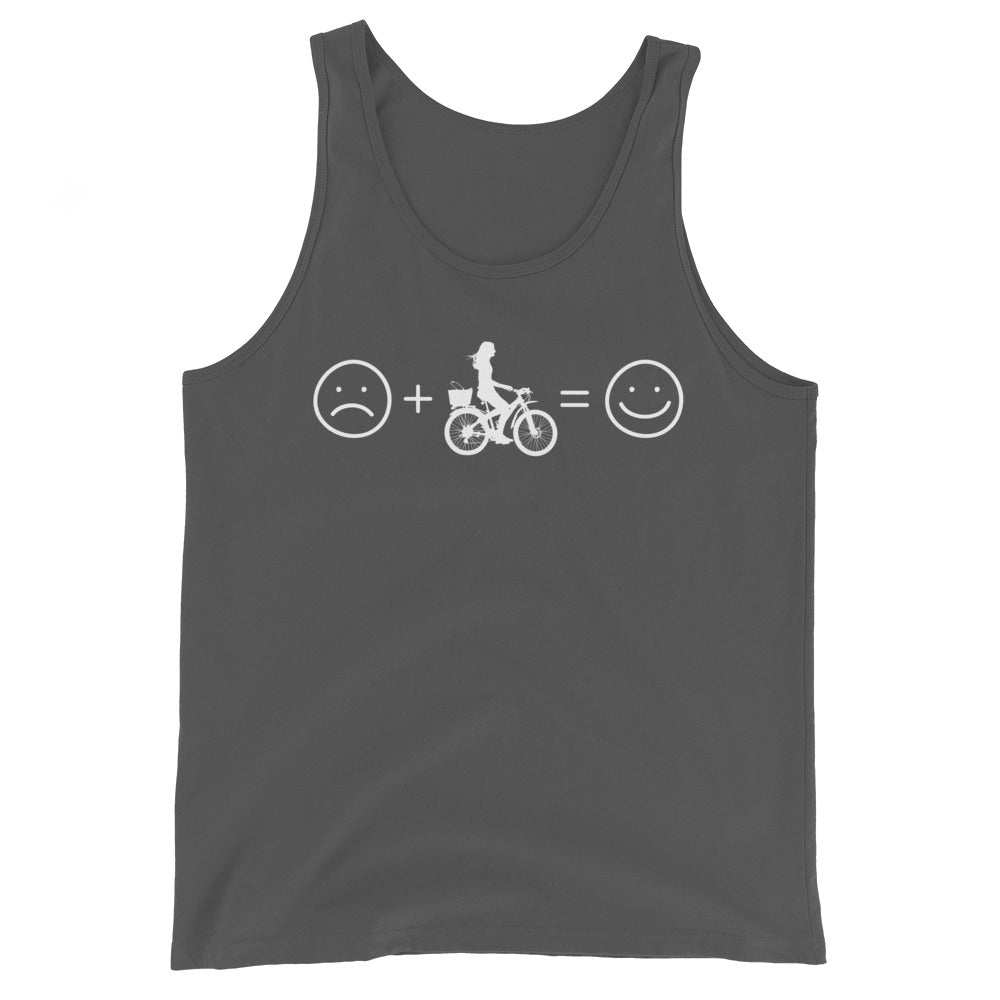 Lächelndes Gesicht und Radfahren - Herren Tanktop fahrrad xxx yyy zzz Asphalt