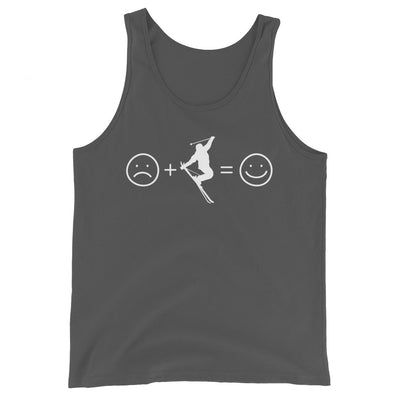 Lächelndes Gesicht und Skifahren - Herren Tanktop klettern ski xxx yyy zzz Asphalt