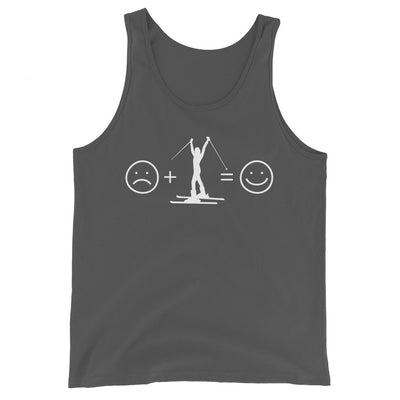 Lächelndes Gesicht und Skifahren - Herren Tanktop klettern ski xxx yyy zzz Asphalt