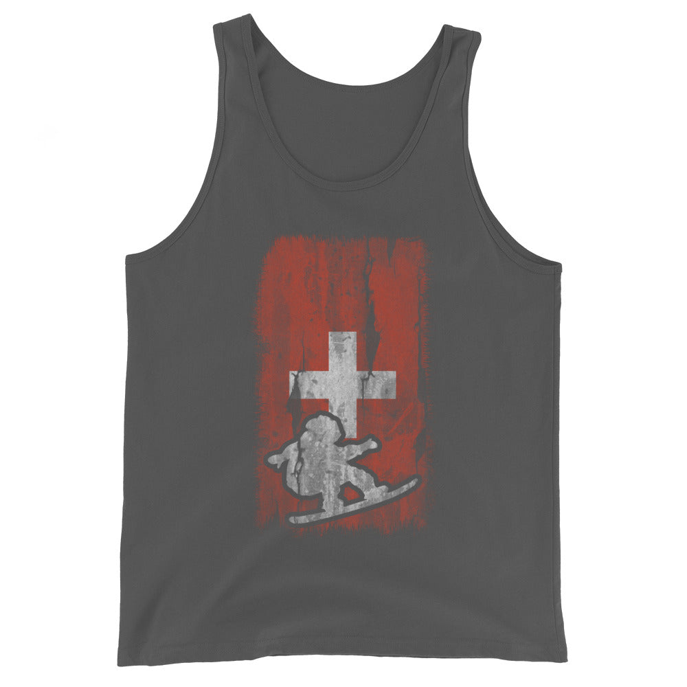 Schweizer Flagge und Snowboarding - Herren Tanktop snowboarden xxx yyy zzz Asphalt