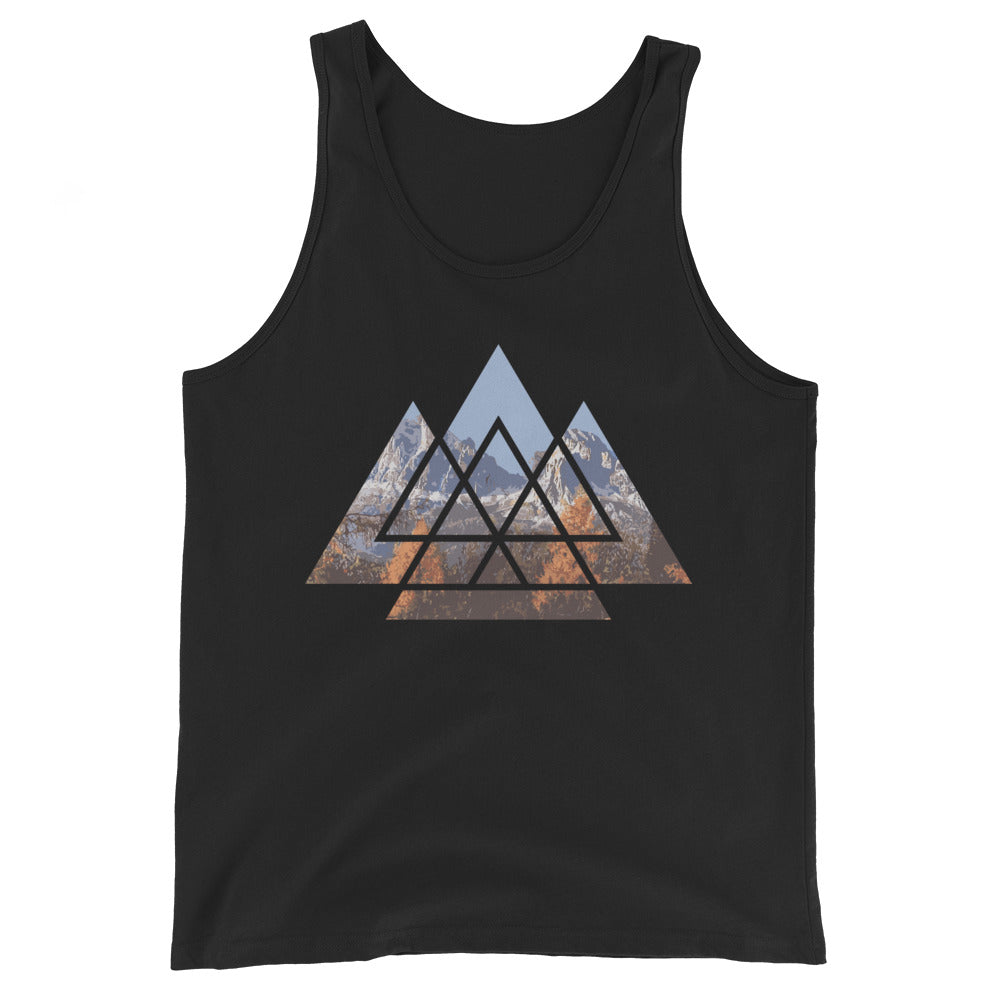 Berge Abstrakt - Herren Tanktop berge wandern Schwarz