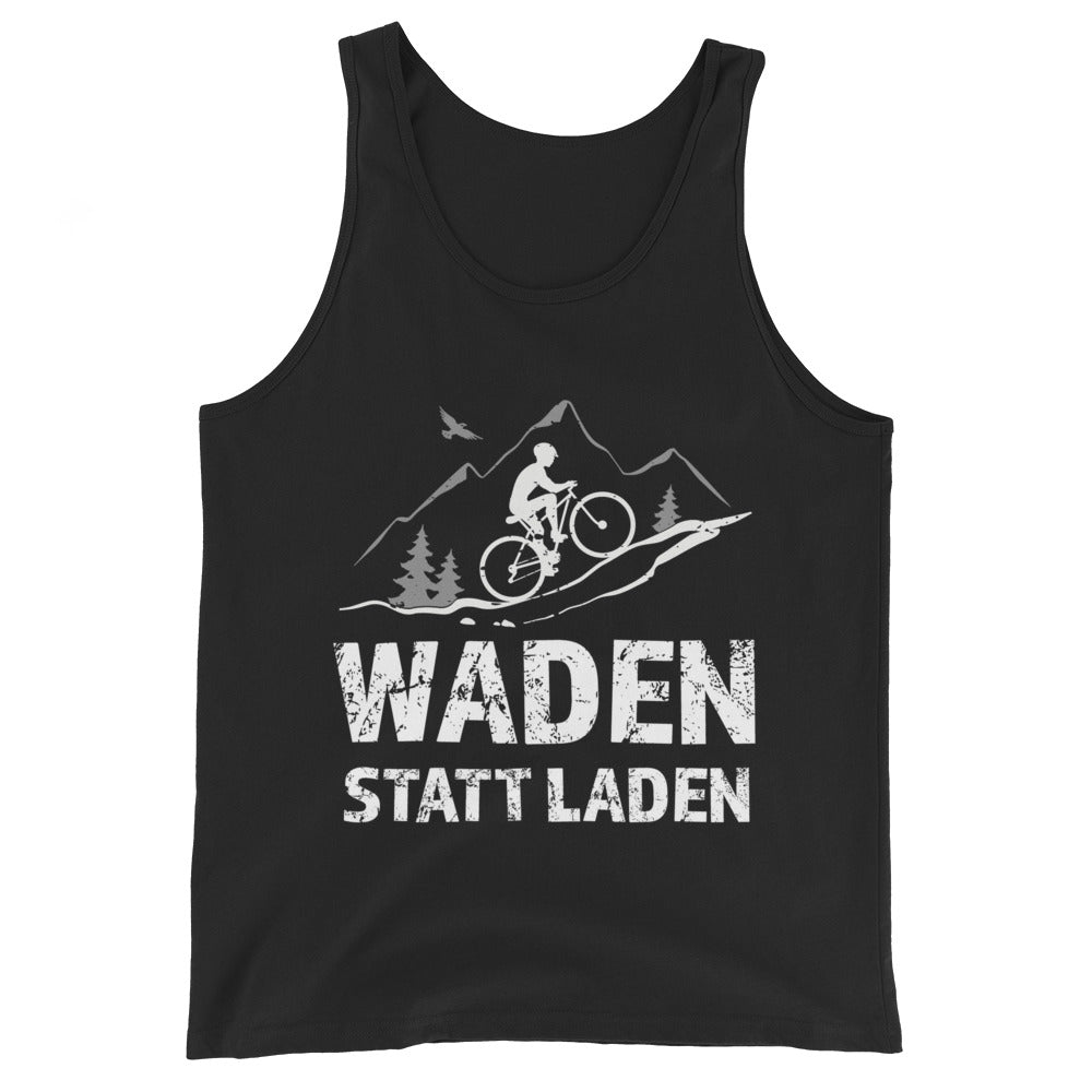 Waden statt laden - Herren Tanktop fahrrad mountainbike Schwarz