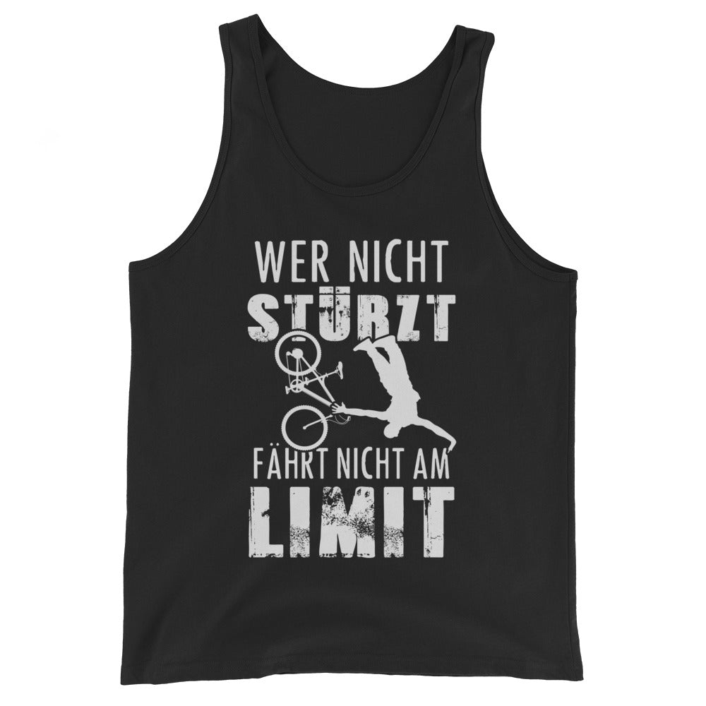 Wer nicht stürzt - fährt nicht am Limit - Herren Tanktop mountainbike Schwarz